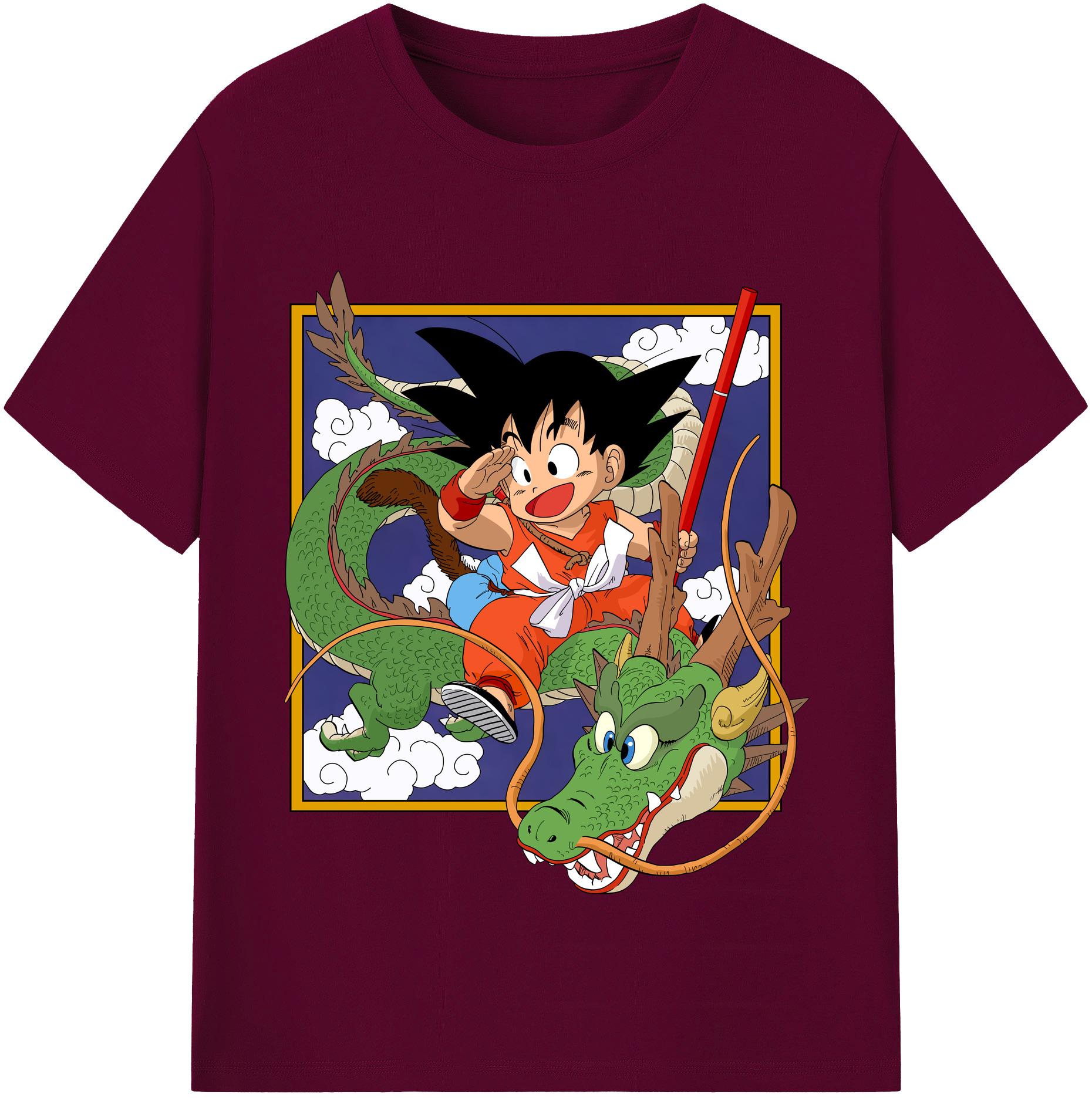 （画像用） ドラゴンボール 孫悟空（そん ごくう）Son Goku カカロット DRAGON BALL Kakarotto レディースカジュアルプリントTシャツ（綿100％）